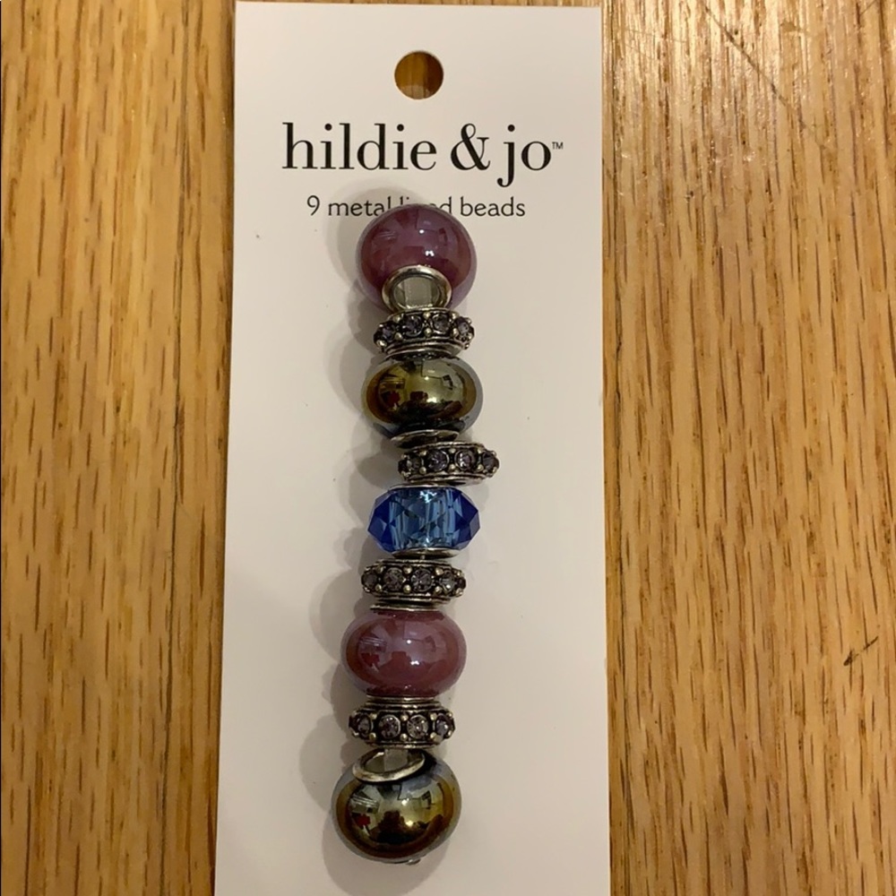 9 Metal Lined Beads